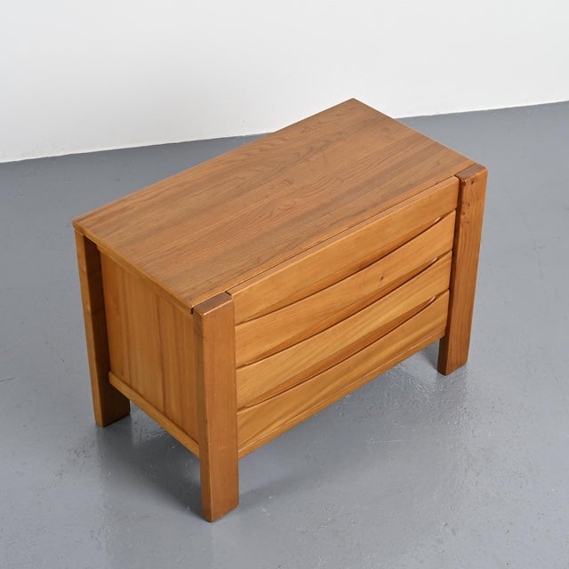 Elm Chest of Drawers from Maison Regain, 1960s For Sale - Image 6 of 17