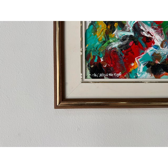 Chief Joseph the Eagle Expressionist Abstract Acrylic on Canvas Painting For Sale - Image 9 of 11