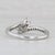 Modern 0.72ctw 2-Diamond Bypass Ring 14k White Gold Engagement Anniversary Size 7.5 For Sale - Image 3 of 8