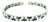 1940s Platinum Diamond and Sapphire Art Deco–Style Link Bracelet For Sale