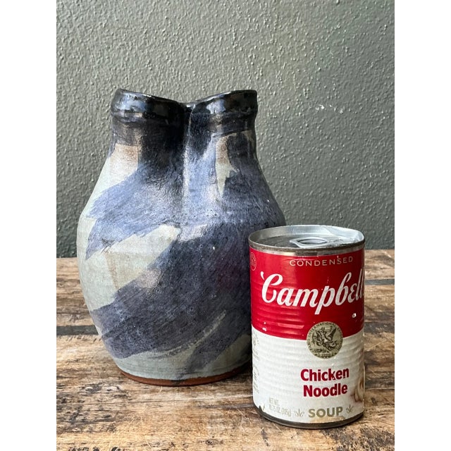 Vintage Double Neck Ceramic Vase For Sale - Image 10 of 12