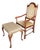Vintage Carved Oak Armchair & Matching Ottoman Set For Sale
