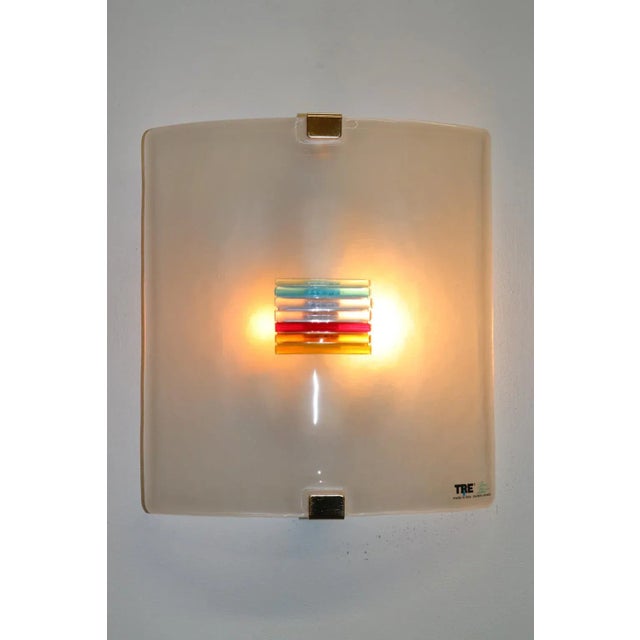 Itre 1990s Modern Carlo Nason Murano Wall Lamp For Sale - Image 4 of 13