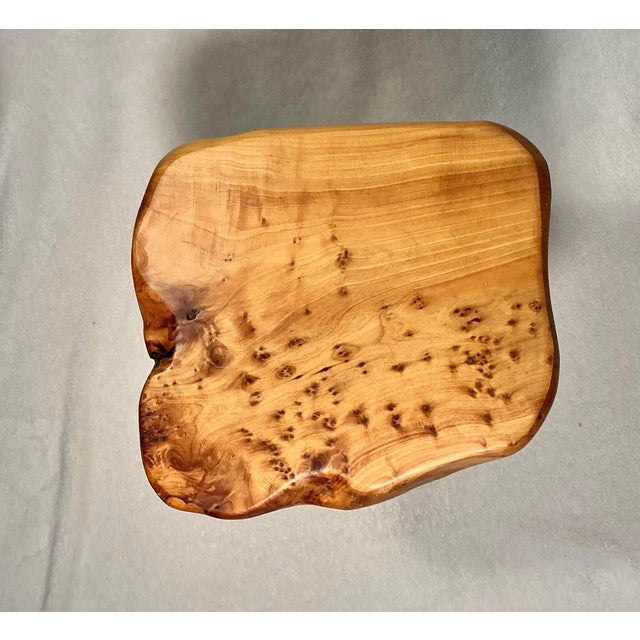 Birdseye Maple Natural Tree Stump Side Accent Table For Sale In Greenville, SC - Image 6 of 12