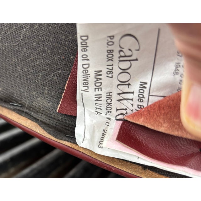 Art Deco Lexington Burgundy Leather Chair For Sale - Image 3 of 8