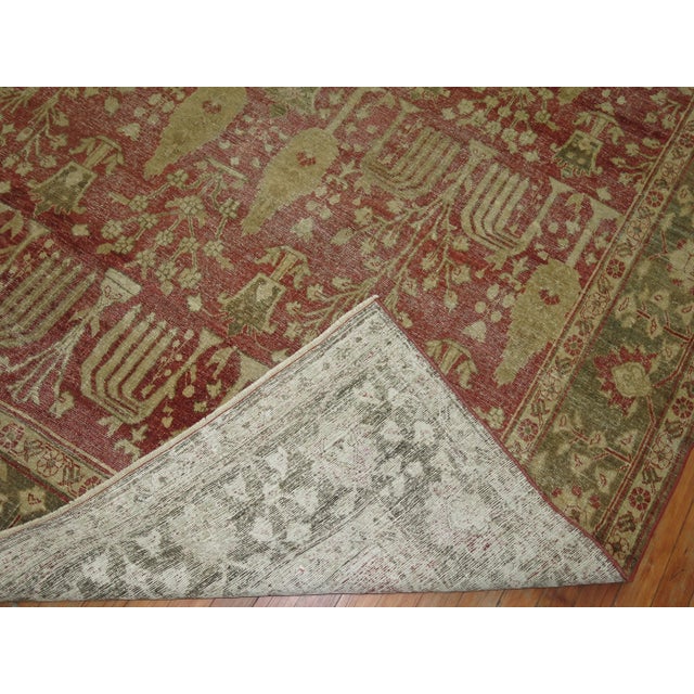 Shabby Willow Tree Antique Rug, 7'3'' X 9'11'' For Sale - Image 10 of 12