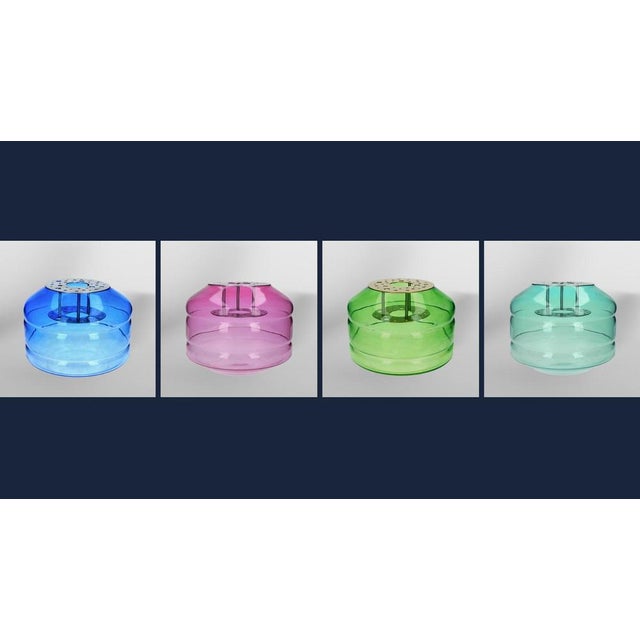 Blown-Glass Transparent Vase from SVITANOK For Sale - Image 11 of 13