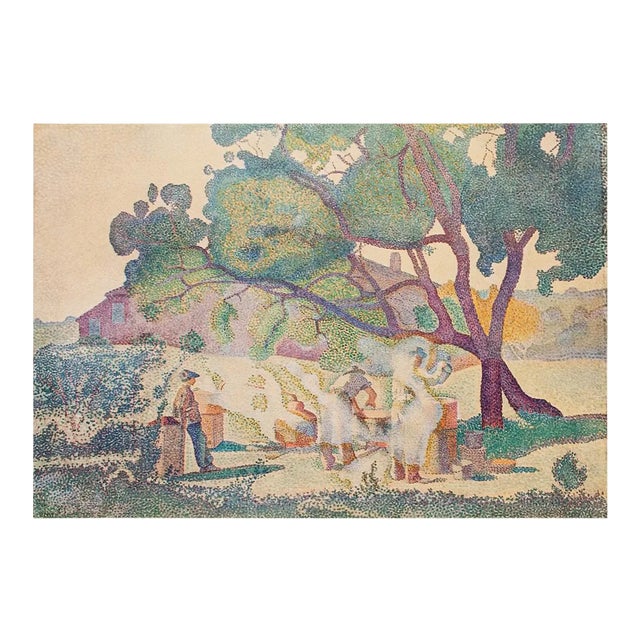 1947 After Henri-Edmond Cross-Delacroix, First Edition Neo-Impressionist Lithograph "The Boilers of Cru" For Sale