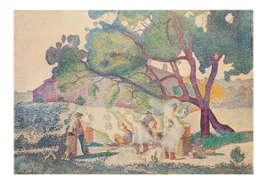 1947 After Henri-Edmond Cross-Delacroix, First Edition Neo-Impressionist Lithograph "The Boilers of Cru"