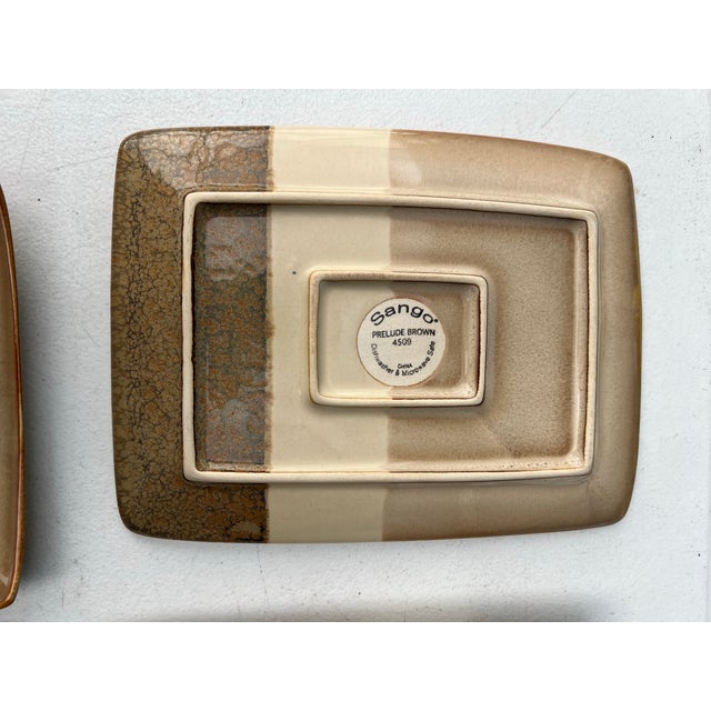 Vintage Rectangular Earthtone Plates -11 For Sale - Image 10 of 10