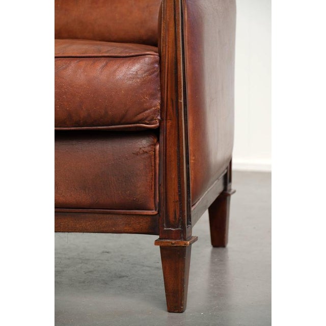 Vintage Art Deco Sheepskin Armchair For Sale - Image 11 of 14