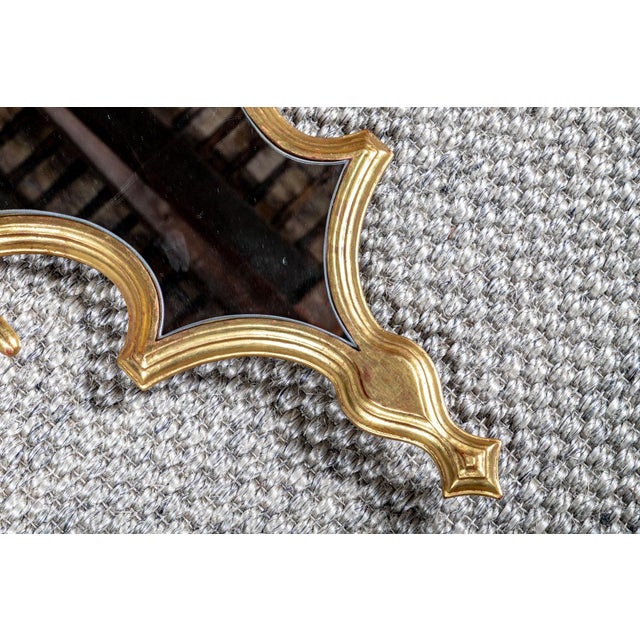 Vintage Ornate Gilt Mirrored Double Light Wall Sconces—A Pair For Sale In New York - Image 6 of 9