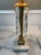 Add a touch of distinction with these Antique brass and crystal lamps. Quality pieces with Carrera marble bases with brass...