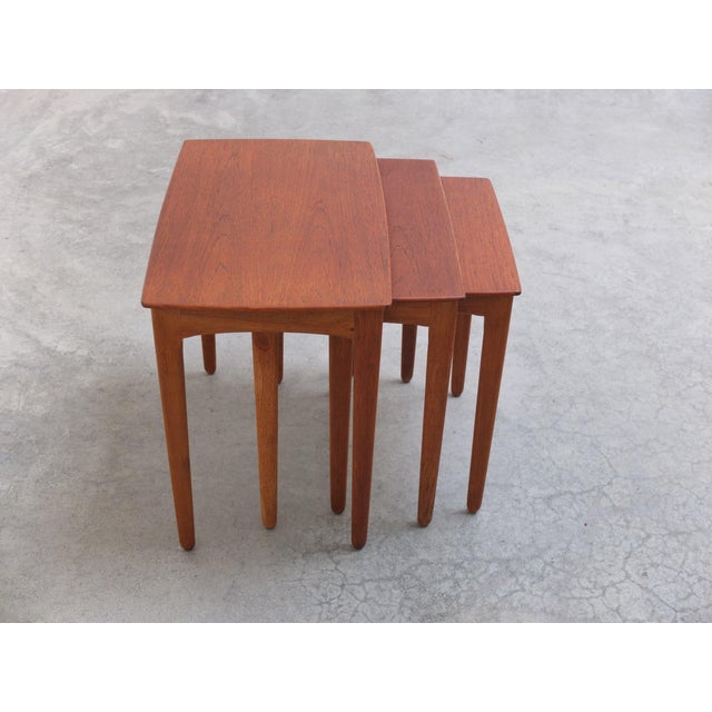 Nesting Tables in Teak and Oak by Svend Åge Madsen, 1960s, Set of 3 For Sale - Image 4 of 16