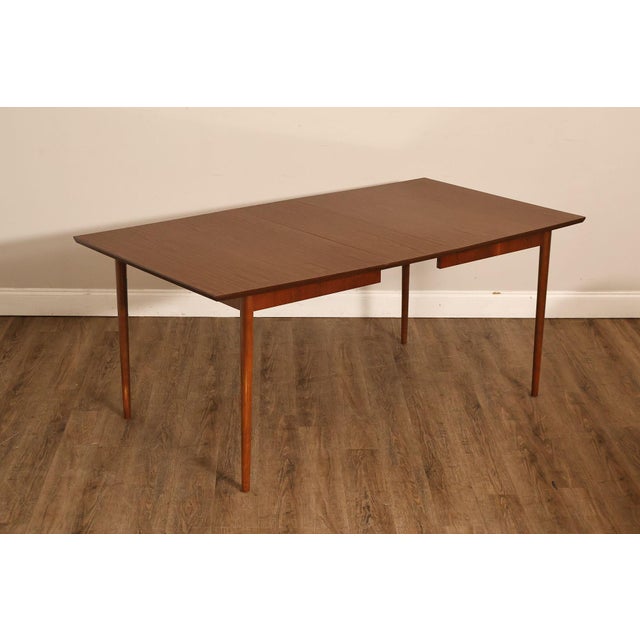 Mid-Century Modern Mid Century Modern Walnut Expandable Dining Table For Sale - Image 3 of 18