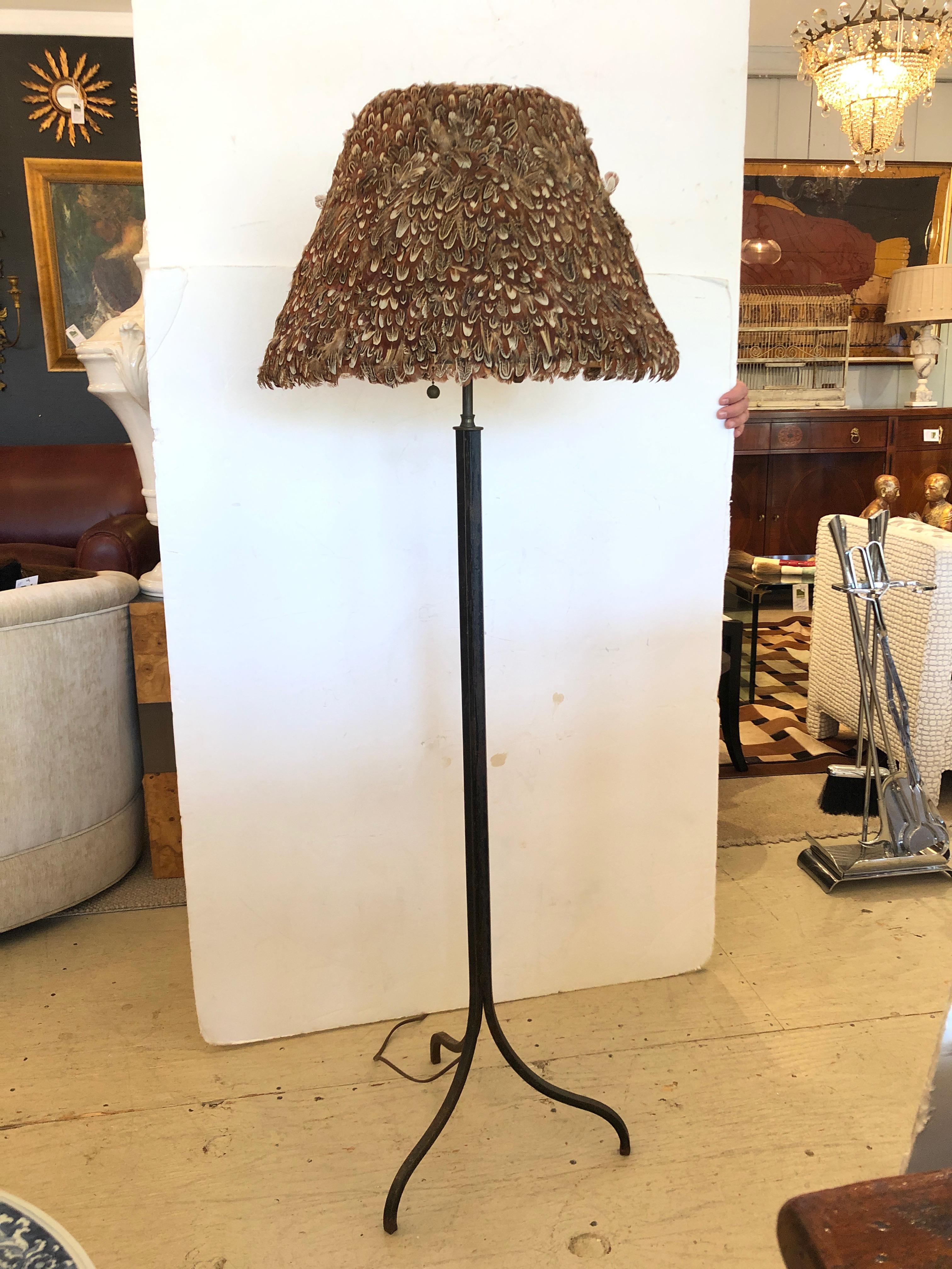 feather shade floor lamp