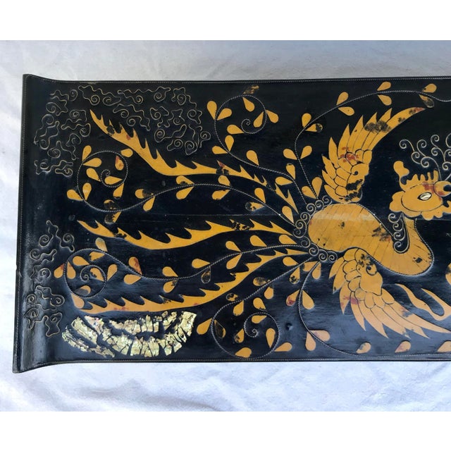Late 19th Century Lacquered Asian Stone and Mother of Pearl Inlay Altar Cabinet For Sale - Image 12 of 13