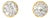 Late 20th Century 14K Yellow Gold Diamond Stud Earrings, Pair For Sale