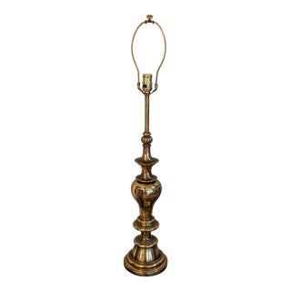1970s Brass Candle Stick Lamp by Stiffel For Sale