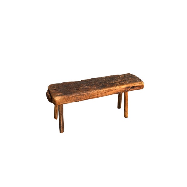 Rustic 19th-century fir wood coffee table with simple lines and a sturdy structure. The patina of time enhances its...