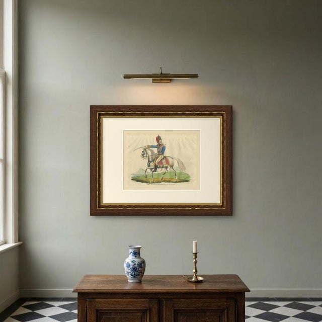 Richard Evans, Marquis of Anglesey in Hussar Uniform with Raised Saber, Hand Colored, 1815, Engraving For Sale - Image 6 of 8