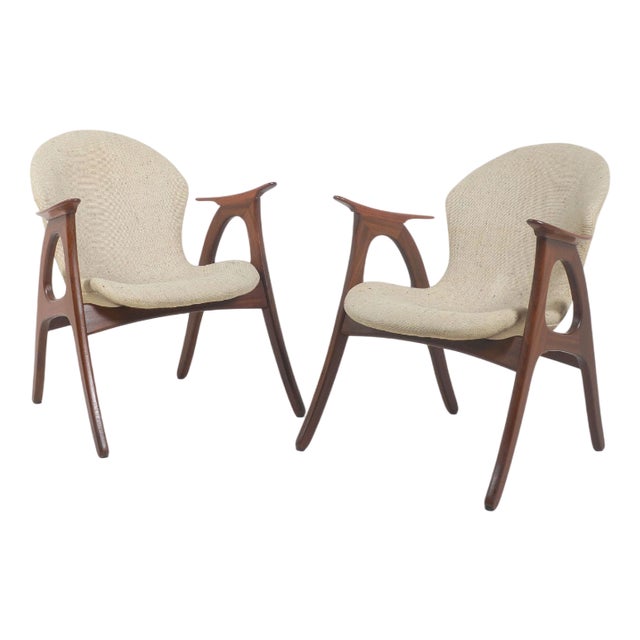 Set of Danish Armchairs by Aage Christiansen for Erhardsen & Andersen, 1960s For Sale