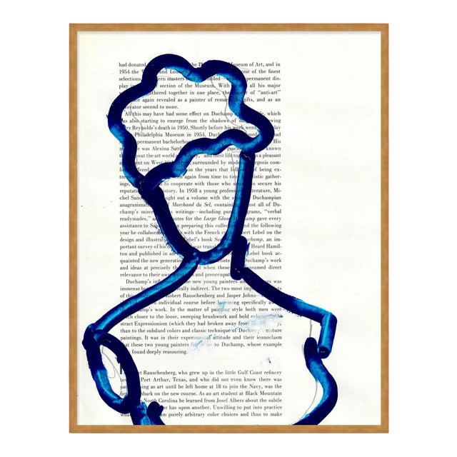 Blue Bust 1 by Virginia Chamlee in Gold Frame, Small Art Print For Sale
