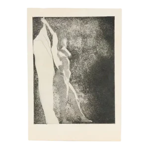 Mid 20th Century Abstract Figural Mezzotint Etching