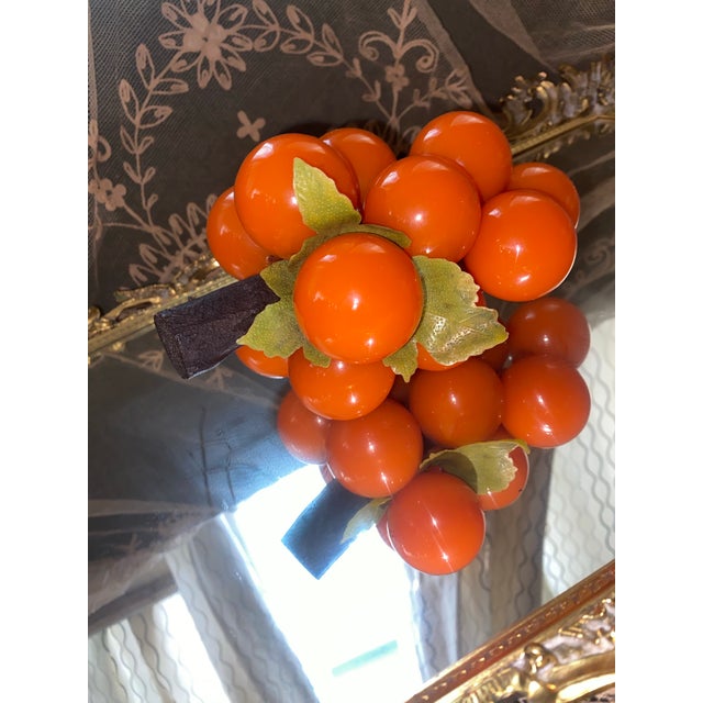 Orange 1960s Mid-Century Modern Bright Orange Lucite Grape Cluster" For Sale - Image 8 of 8