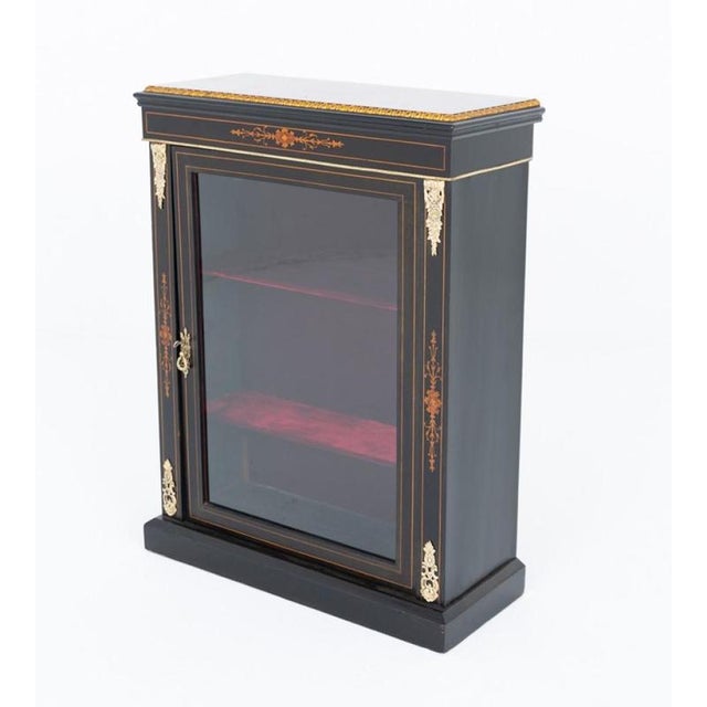 Victorian Ebonised Pier Display Cabinet, 1870 For Sale - Image 5 of 5