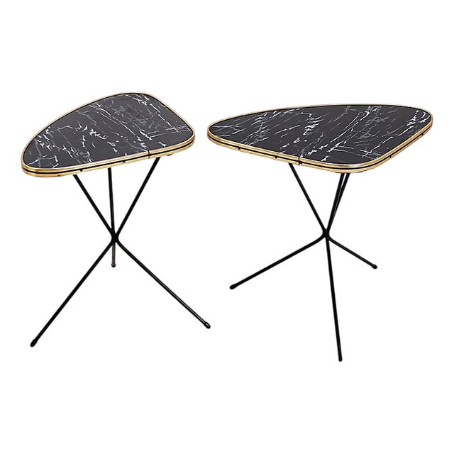 Atomic Expo Tripod Tables from Erdal, 1950s, Set of 2 For Sale