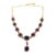 Bochic “Capri” Vintage Multi Sapphire & Ruby Necklace Set 18K Gold & Silver For Sale
