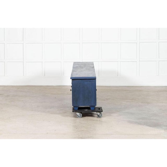 Large Antique English Painted Pine Bench, 1890 For Sale - Image 10 of 17