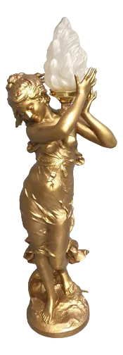 Art Nouveau Lamp in Bronze