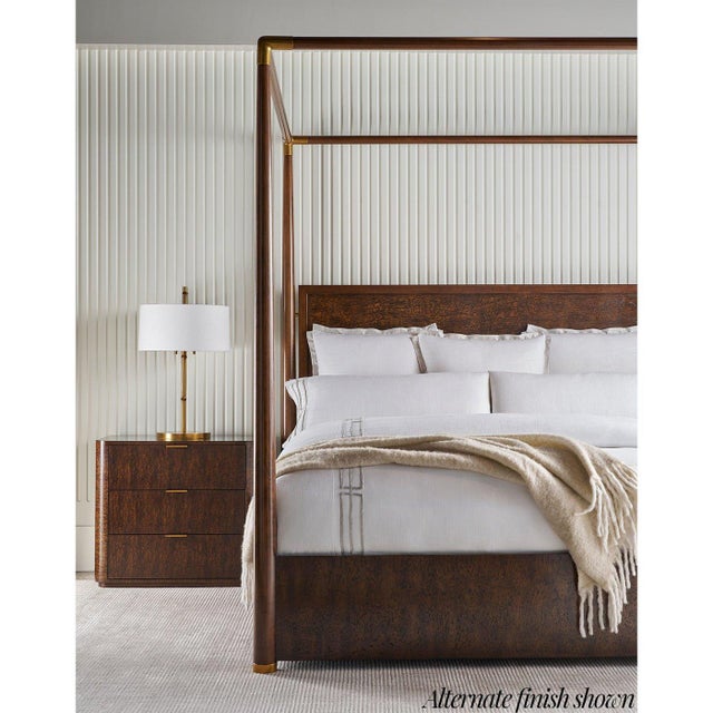 Black Mid Century Canopy Bed - Cal King For Sale - Image 4 of 5