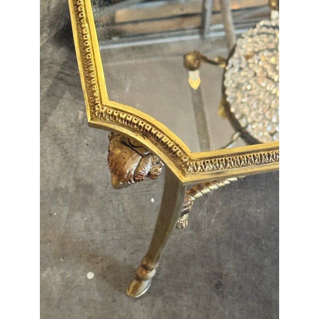 Gold Italian Maison Bagues Design Gilt Brass Coffee Table For Sale - Image 8 of 8