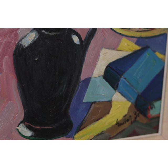 Original Swedish Oil on Panel – “Tulips and Fruit” by Gustaf Börtner – Signed & Framed 55 × 77 cm (21.7" × 30.3") A...