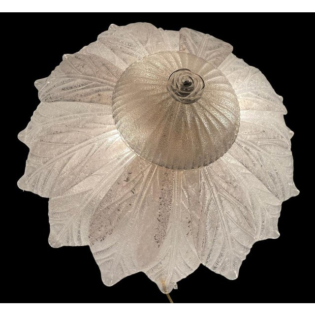 Gold Venetian Murano Glass Flush Mounts, 1960s, Set of 2 For Sale - Image 8 of 17