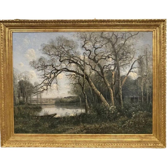 Art Deco Louis Aime Japy "Springtime, Oil on Canvas, Monumental, Sotheby's Provenance For Sale - Image 3 of 11