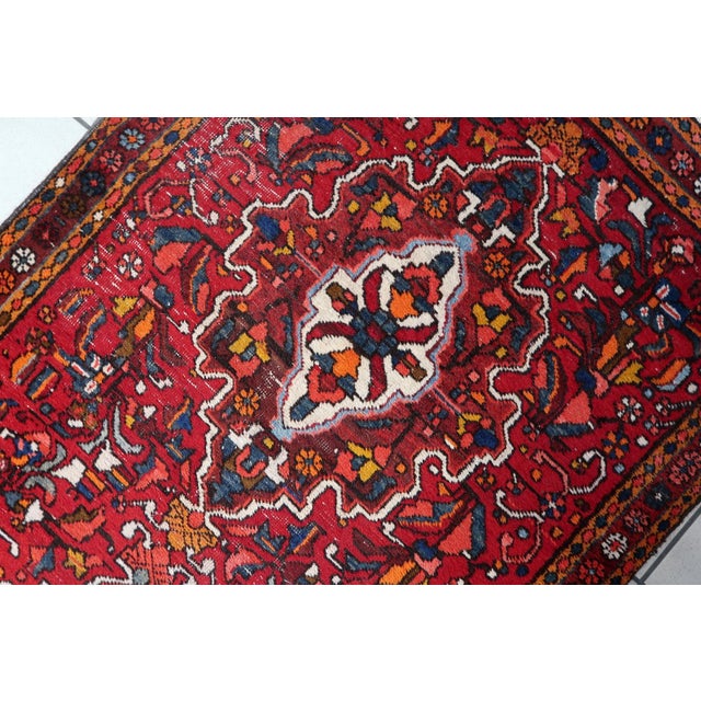 Textile 1920s, Handmade Antique Persian Karajeh Runner 3.1' X 12.1' For Sale - Image 7 of 10