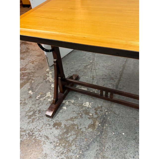 Brown Restoration Hardware 1920s French Drafting Table For Sale - Image 8 of 11