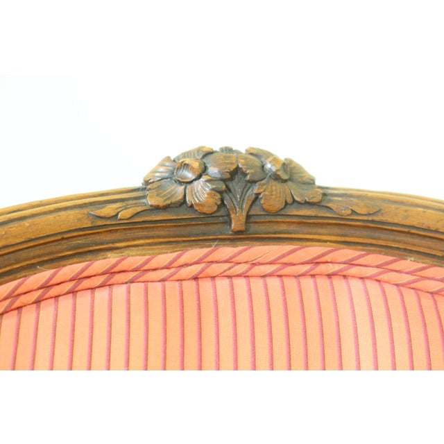 Textile Vintage French Louis XV Style Open Armchair For Sale - Image 7 of 12