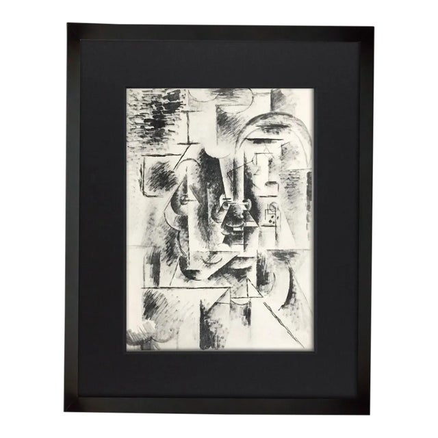 1940s Vintage Pablo Picasso "Man With Pipe" Rare Limited Edition, Carman Press, Custom Framed For Sale