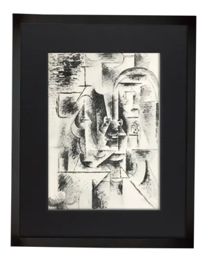 1940s Vintage Pablo Picasso "Man With Pipe" Rare Limited Edition, Carman Press, Custom Framed
