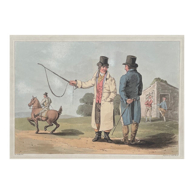 1814 Horse Dealer English Equestrian Engraving For Sale