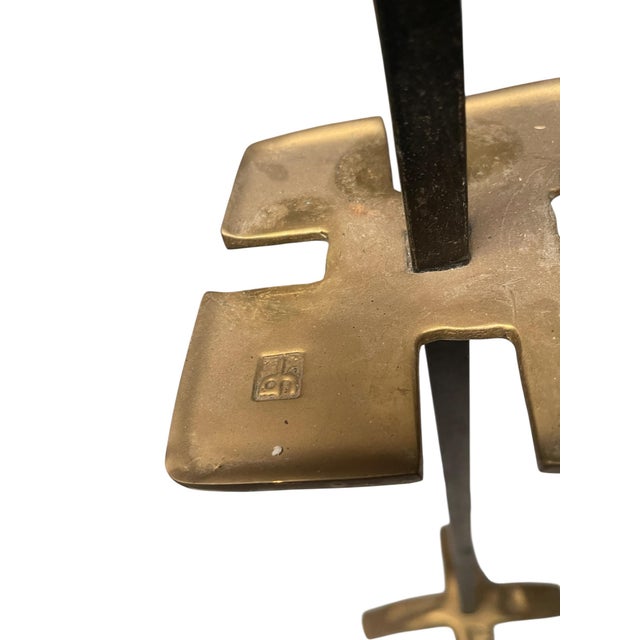 Gold Fireplace Tools by David Marshall, 1970s, Set of 5 For Sale - Image 8 of 9
