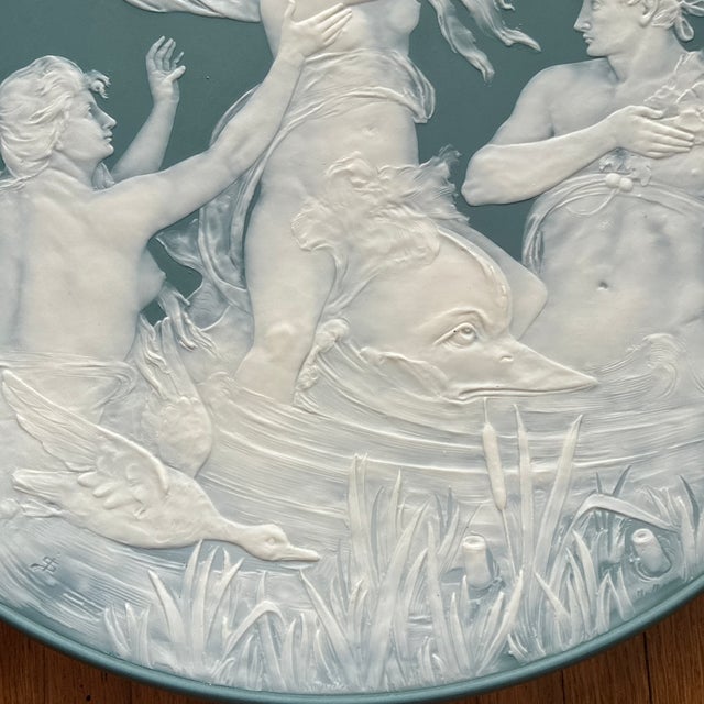 Villeroy & Boch Large Wall Plate/Mettlach Phanolith Charger Designed by Jean-Baptiste Stahl for Villeroy & Boch Around 1900 For Sale - Image 4 of 10