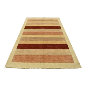 Gabbeh Rug 9'2'' X 12' Multicolor Wool Striped Hand-Knotted Carpet