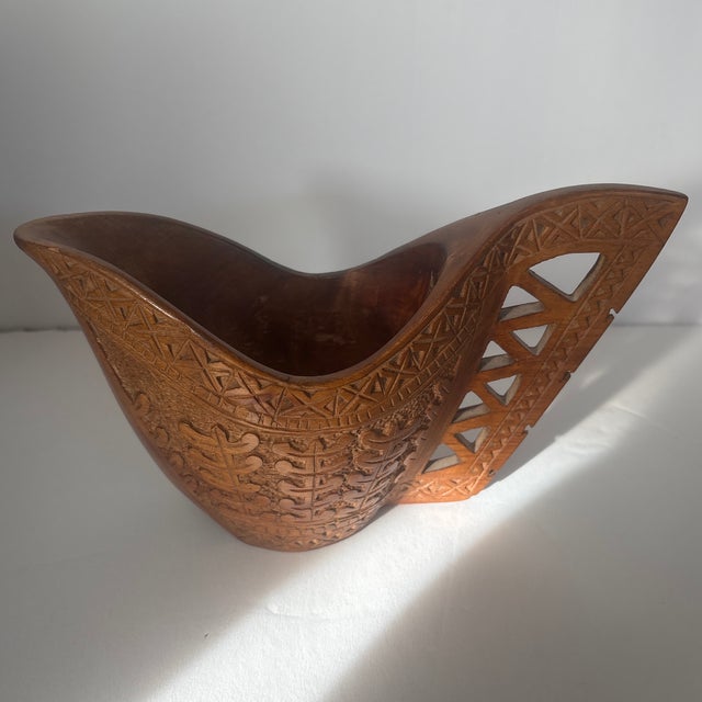 Hand Carved Yugoslavia Wedding Cup. These cups make a wonderful thing to have a collection of. They are very intricate and...