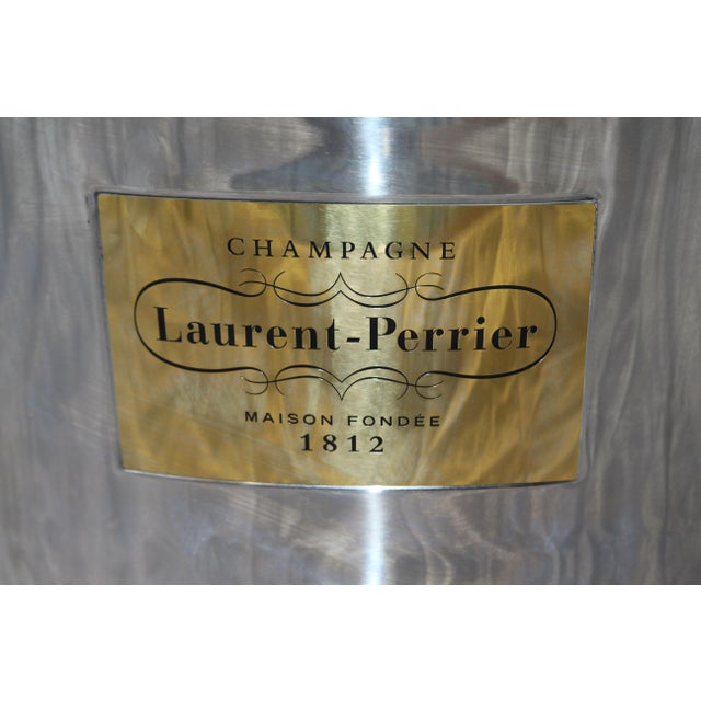 Contemporary Large Metal Champagne Wine Bucket with Handle For Sale - Image 3 of 11